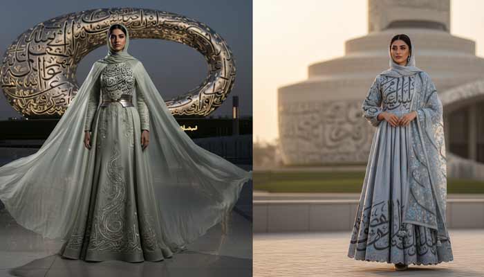 Artistic dress blends fashion and poetry, a phygital masterpiece.— Reporter