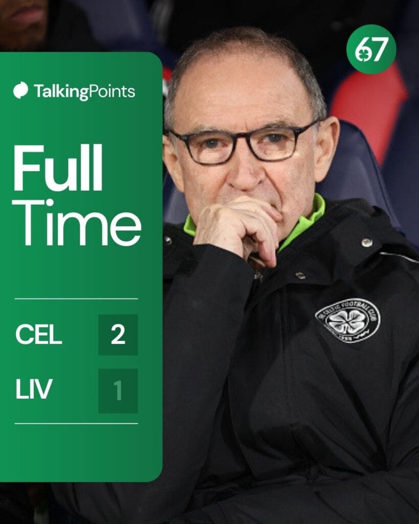 Martin O'Neill, Celtic manager, looks on just before kick off at the UEFA Europa League 2025/26 League Phase MD7 match between Bologna FC 1909 and Celtic FC