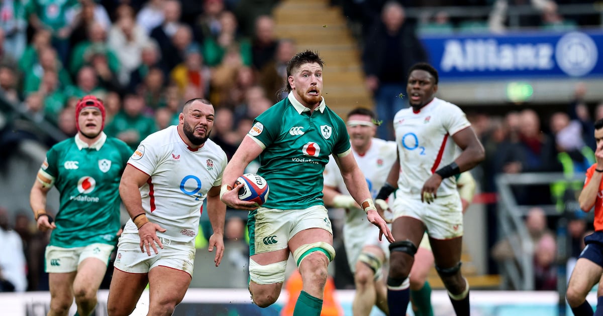 Ireland’s hard-tackling Joe McCarthy showcases skill in the maul – The Irish Times