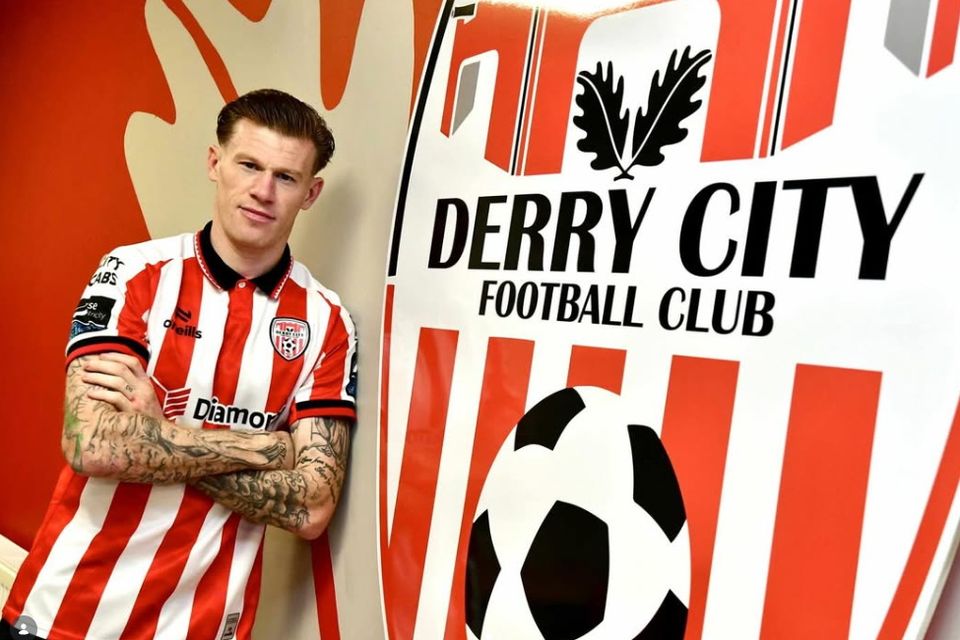 James McClean returned to boyhood club Derry City last month after 15 years playing in the UK. Photo: @macajw/Instagram
