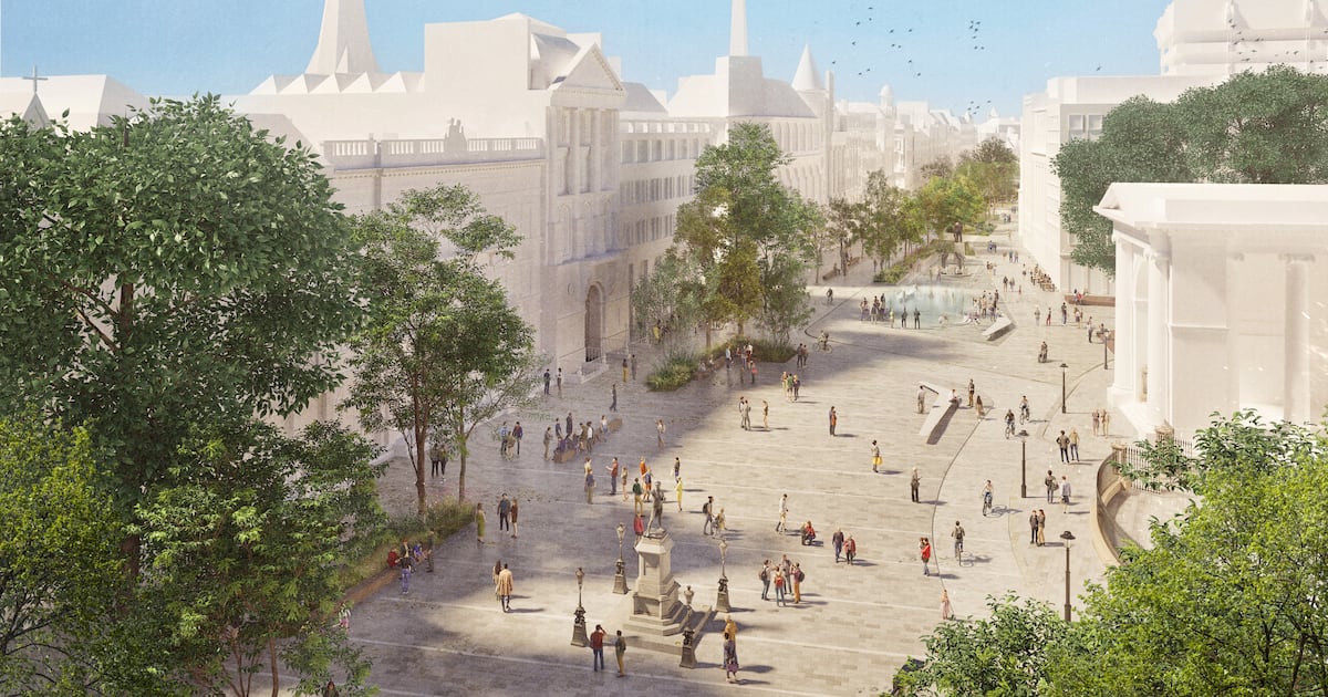 College Green civic plaza design revealed eight years on from last plans – The Irish Times