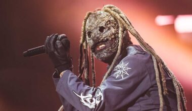 Corey Taylor onstage with Slipknot