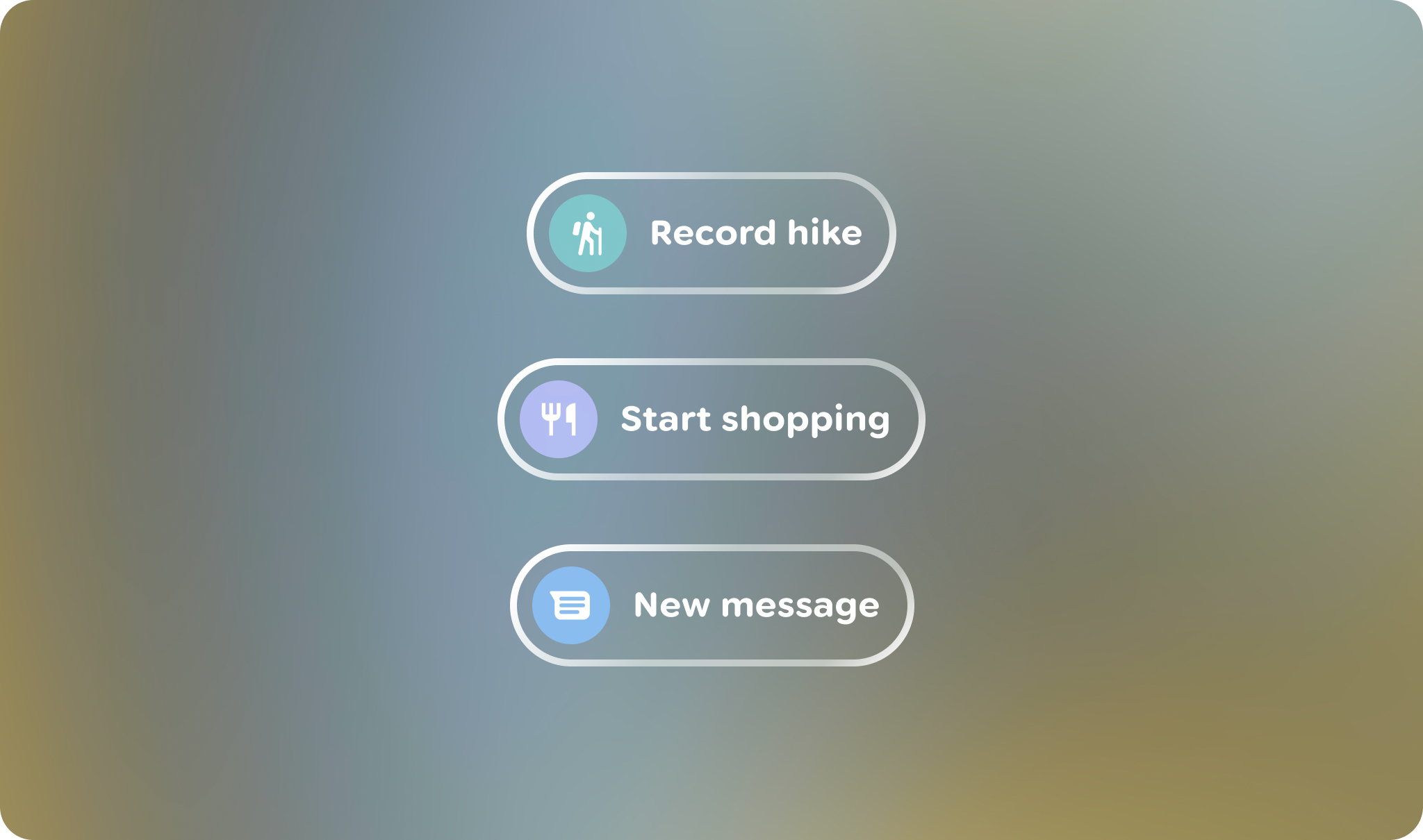 Sample UI images for Android XR AI Glasses