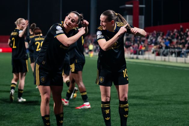 Manchester United women’s team mock long-suffering fan with ‘haircut’ celebration