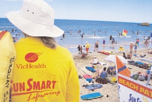 A lifeguard on a beach