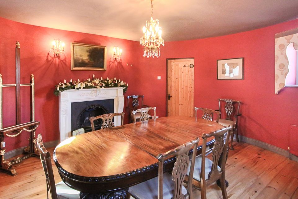The dining room of the house at Keshcarrigan, Co Leitrim