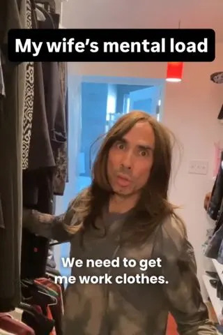 Matt Hyams imitates his wife on his Instagram page Matt Hyams/Instagram