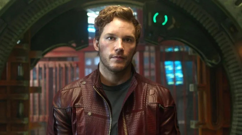 Star-Lord standing in an entranceway in "Guardians of the Galaxy"