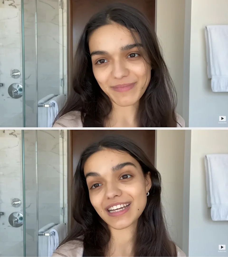 Rachel without makeup on