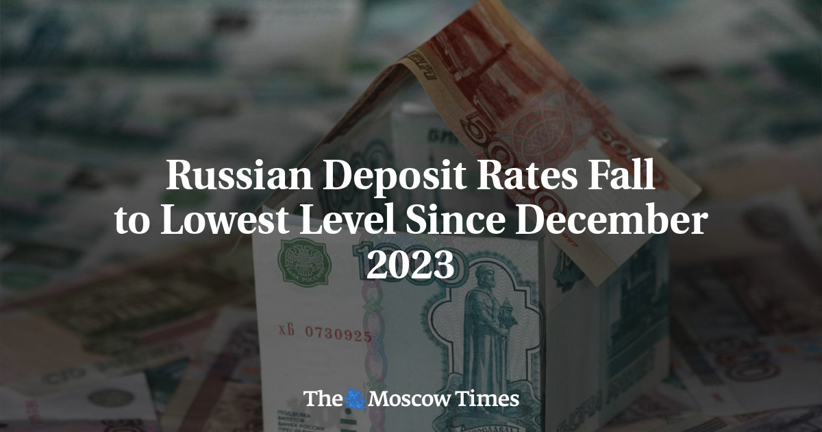 Russian Deposit Rates Fall to Lowest Level Since December 2023