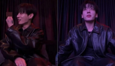 Jungkook of boy band BTS speaks in a video livestreamed on Weverse on Feb. 26. [SCREEN CAPTURE]