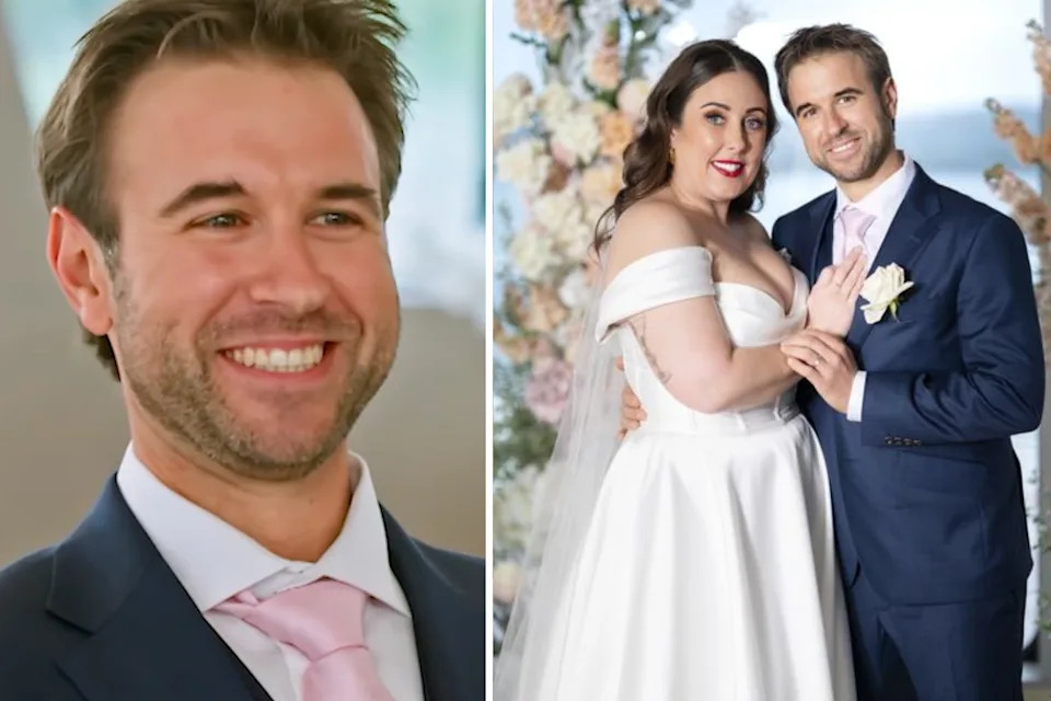 Steven looked very different to his wedding day when he was in a heavy metal band more than a decade ago. Picture: Channel 9