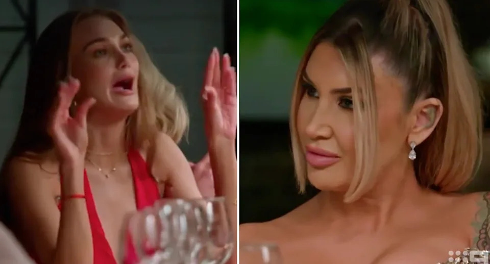 Brook and Gia were ruthless on Wednesday night's dinner party episode. Picture: Channel 9