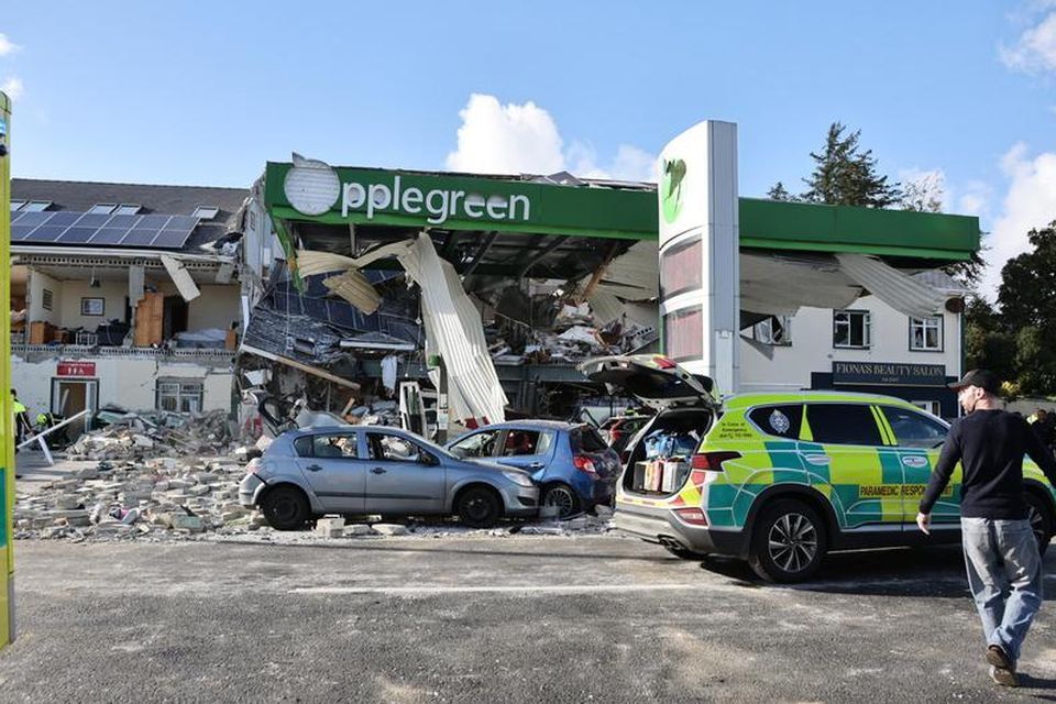 The scene of the tragic explosion in Creeslough, Co Donegal.