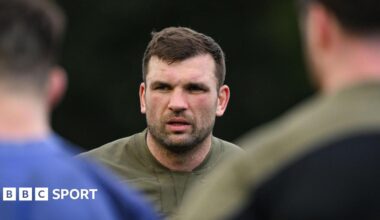 Tadhg Beirne pictured during an Ireland training session on Thursday