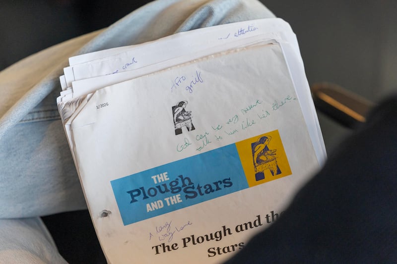 During rehearsal of The Plough and the Stars. The play would mark the high point of the O'Casey's career. Photograph: Tom Honan