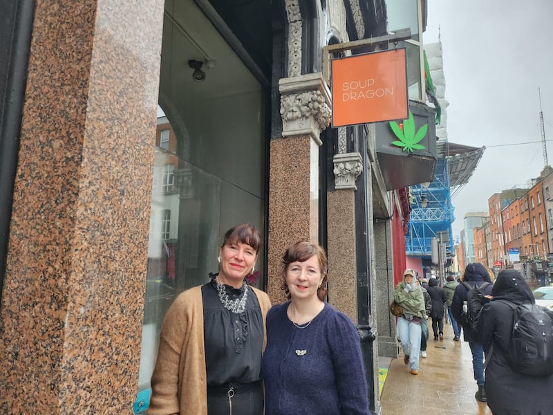 Niamh Healion and Fiona Fairbrother outside Soup Dragon, which they set up and ran together for 25 years