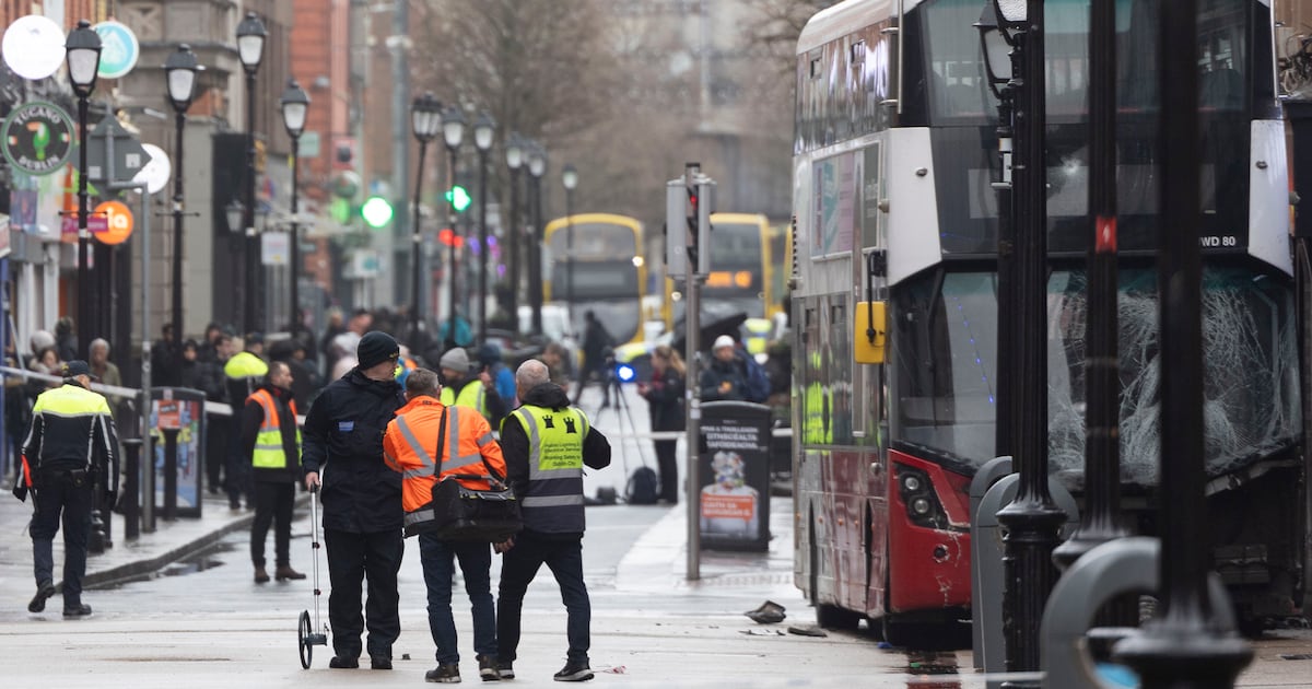 chaos in Dublin city centre as bus crashes – The Irish Times