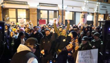 Crowd raves in protest outside Dublin hotel seeking injunction against Yamamori Izakaya – The Irish Times
