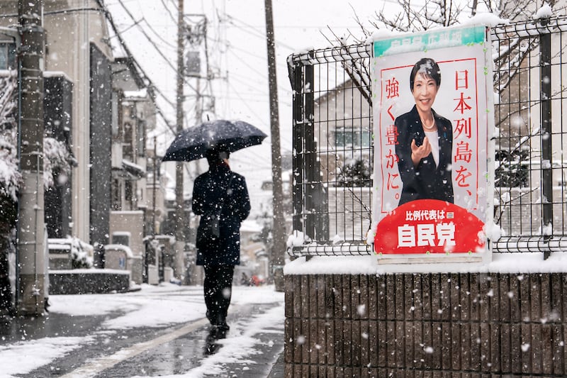 The mid-winter election campaign was the shortest in Japan's post-war era. Photograph: Tomohiro Ohsumi/Getty Images