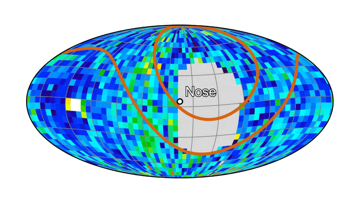 All Sky Map Generated From Early Imap Data, Showing The Distribution Of Energetic Neutral Atoms (enas) Across The Heliosphere.