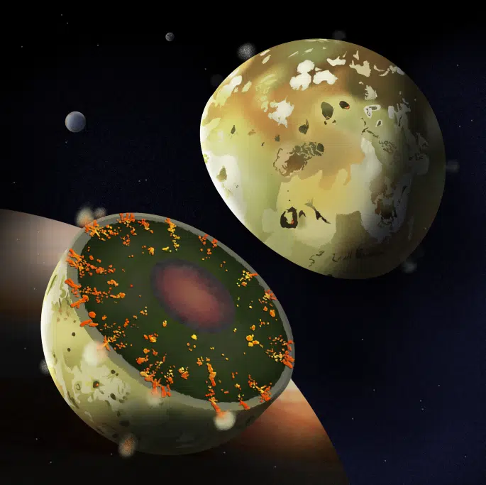 An Artistic Interpretation Of Io’s Intense Volcanic Landscape