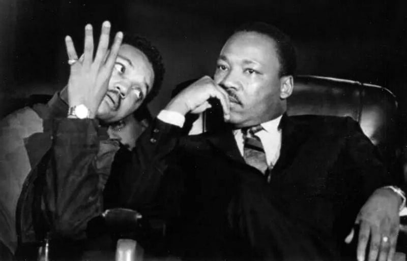 The Rev Jesse Jackson pictured with Martin Luther King in 1966. Photograph: Universal History Archive/Universal Images Group via Getty Images