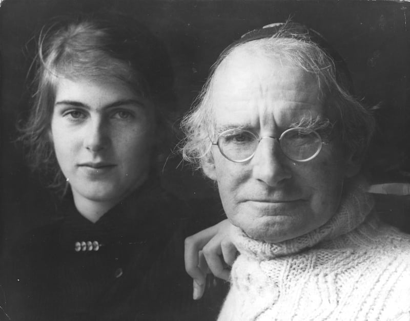 Sean O'Casey (1884-1964), author of The Plough and the Stars, with his daughter Shivaun. Photograph: Hulton-Deutsch Collection/Corbis/Getty