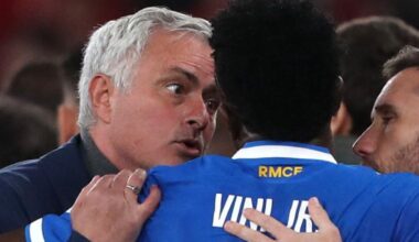 Jose Mourinho 'tried to comfort' Vinicius Junior by blaming him as The Sun embarrass themselves