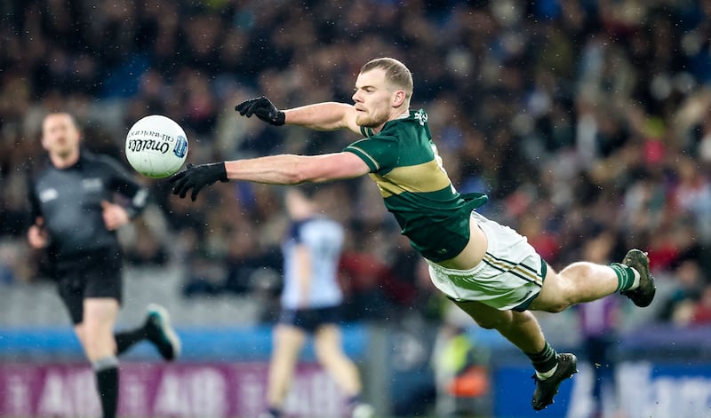 Kerry's Mark O'Shea intercepts a pass. Photograph: Nick Elliott/Inpho