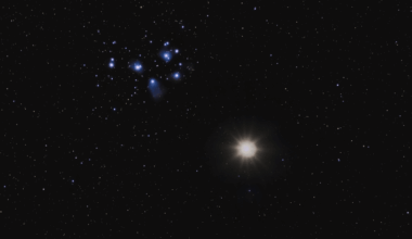 Catch The Pleiades Star Cluster Close To The Moon Tonight!