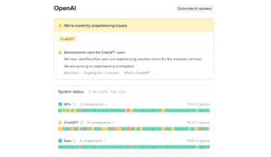 ChatGPT is back up after an outage disrupted use this afternoon