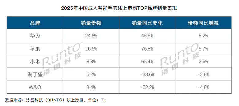 China online smartwatch market 2025