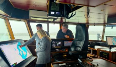 Cynthia on the boat of Ronan and Gerard Sheehy, Fishermen out of Baltimore in West Cork