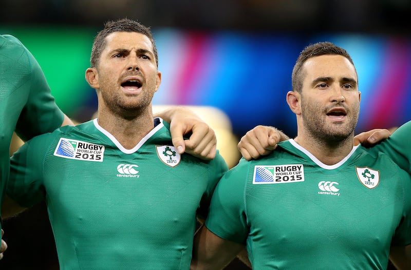 Ireland's Rob Kearney and Dave Kearney. Photograph: Dan Sheridan/Inpho