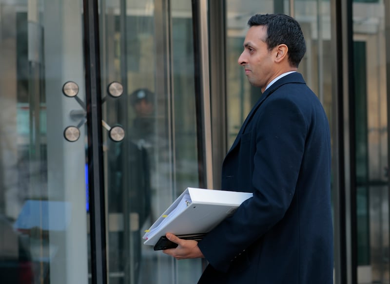US democrat Suhas Subramanyam arrives to offices of the Department of Justice in Washington earlier this month. Photograph: Heather Diehl/Getty Images