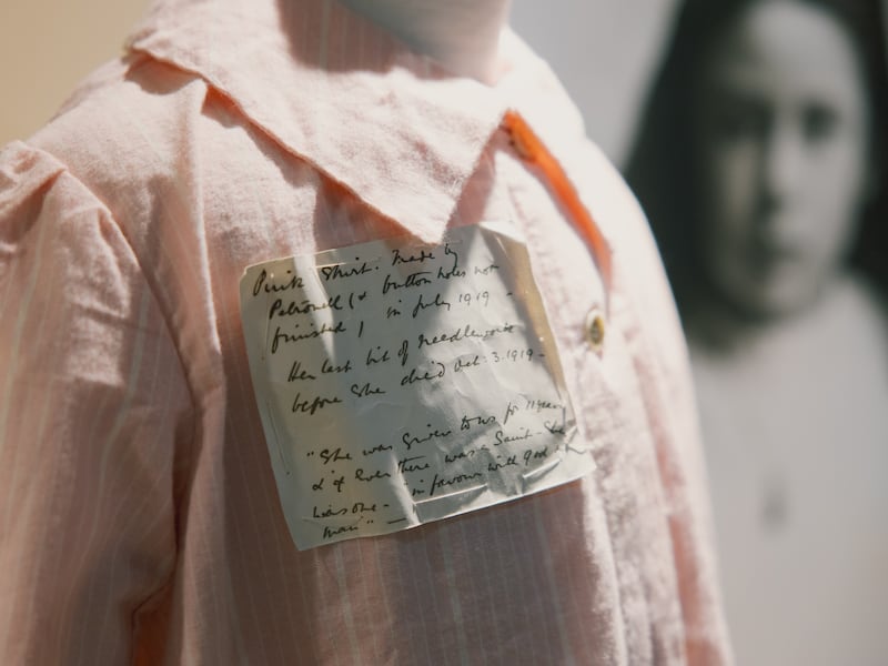 A list of items belonging to Dorothy May Petronell Grubb in a display cabinet in the Tipperary Museum of Hidden History, Clonmel, Co Tipperary. Photograph: Dan Dennison