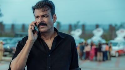 Ghooskhor Pandat stars Manoj Bajpayee as an errant cop.