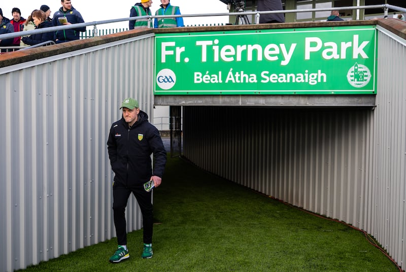 Michael Murphy arrives at Fr Tierney Park in Donegal. Photograph: James Crombie/Inpho