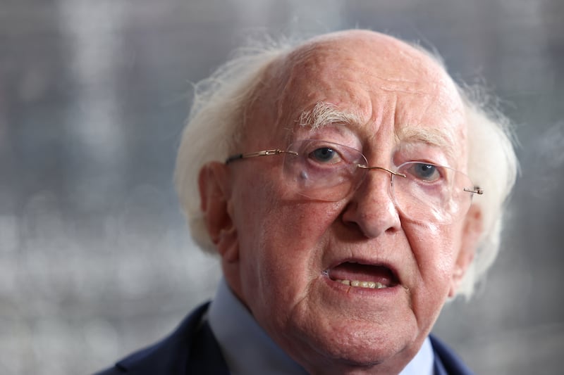 Michael D Higgins said only radical ideas could address world issues. Photograph: Dara Mac Dónaill