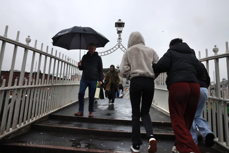 Rain in Dublin City centre on Tuesday.
Photograph: Dara Mac Dónaill / The Irish Times

















