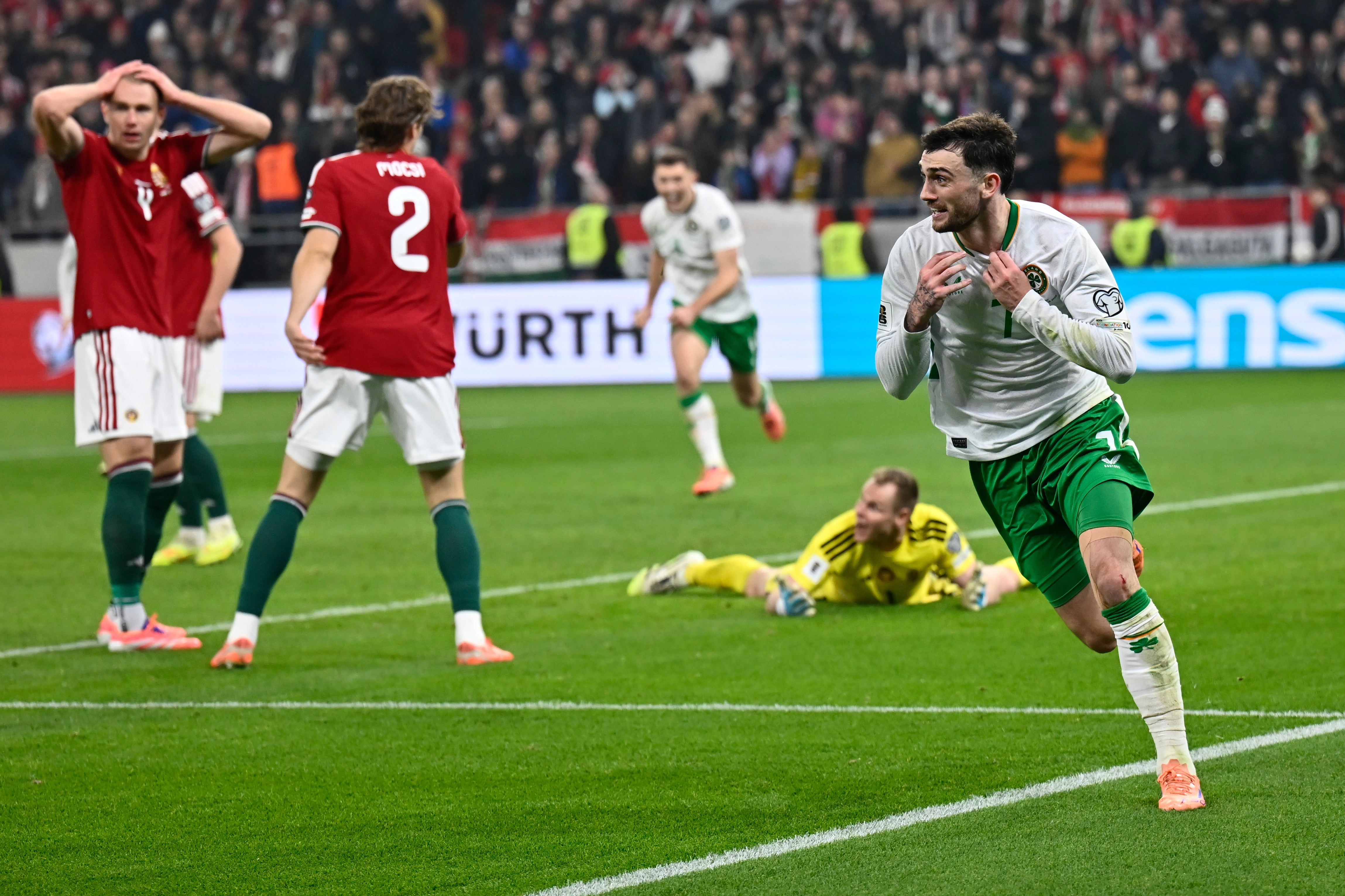 Parrott’s 96th-minute intervention sparks Hungarian horror and Irish joy