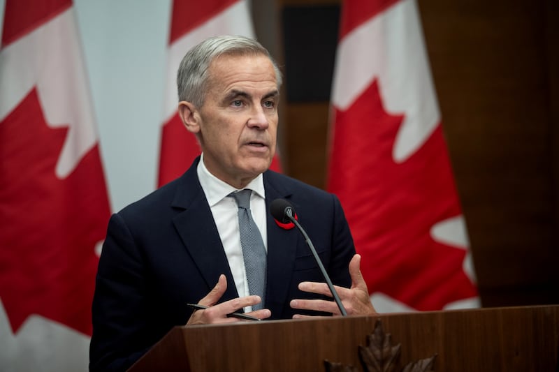 Canada's prime minister Mark Carney says it supports US strikes on Iran. Photograph: Ian Austen/The New York Times
                      