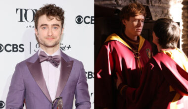 Daniel Radcliffe and Ben Marshall and Finn Wolfhard in Heated Wizardry.