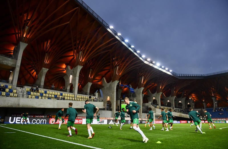 The 3,800-seater Pancho Aréna is in Felcsút, a village of 1,600 residents, and sits directly opposite the prime minister’s personal estate. Photograph: Ben McShane/Sportsfile