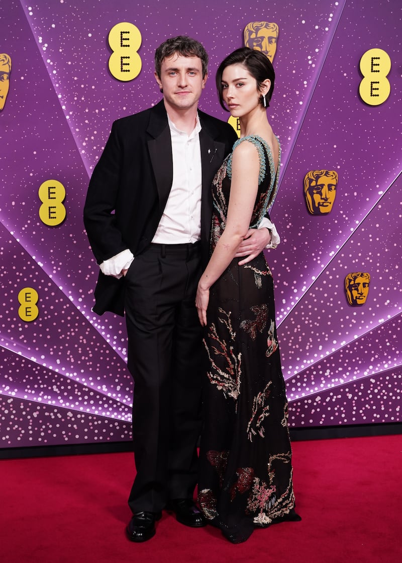 Paul Mescal and Gracie Abrams at the 79th British Academy Film Awards. Photograph: Ian West/PA Wire