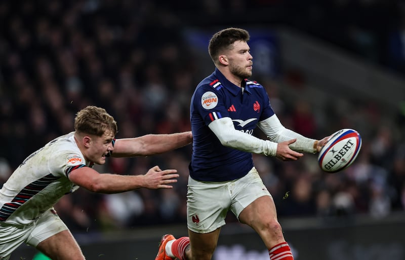 Matthieu Jalibert in action for France against England during last year's Six Nations. Photograph: Billy Stickland/Inpho