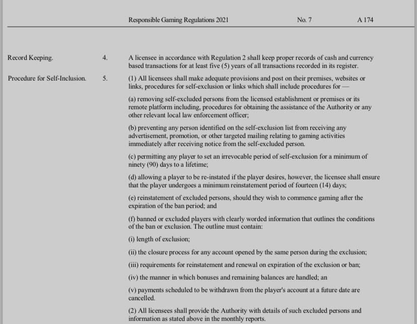 Lagos State Lottery Laws 2021 regulation on self-exclusion