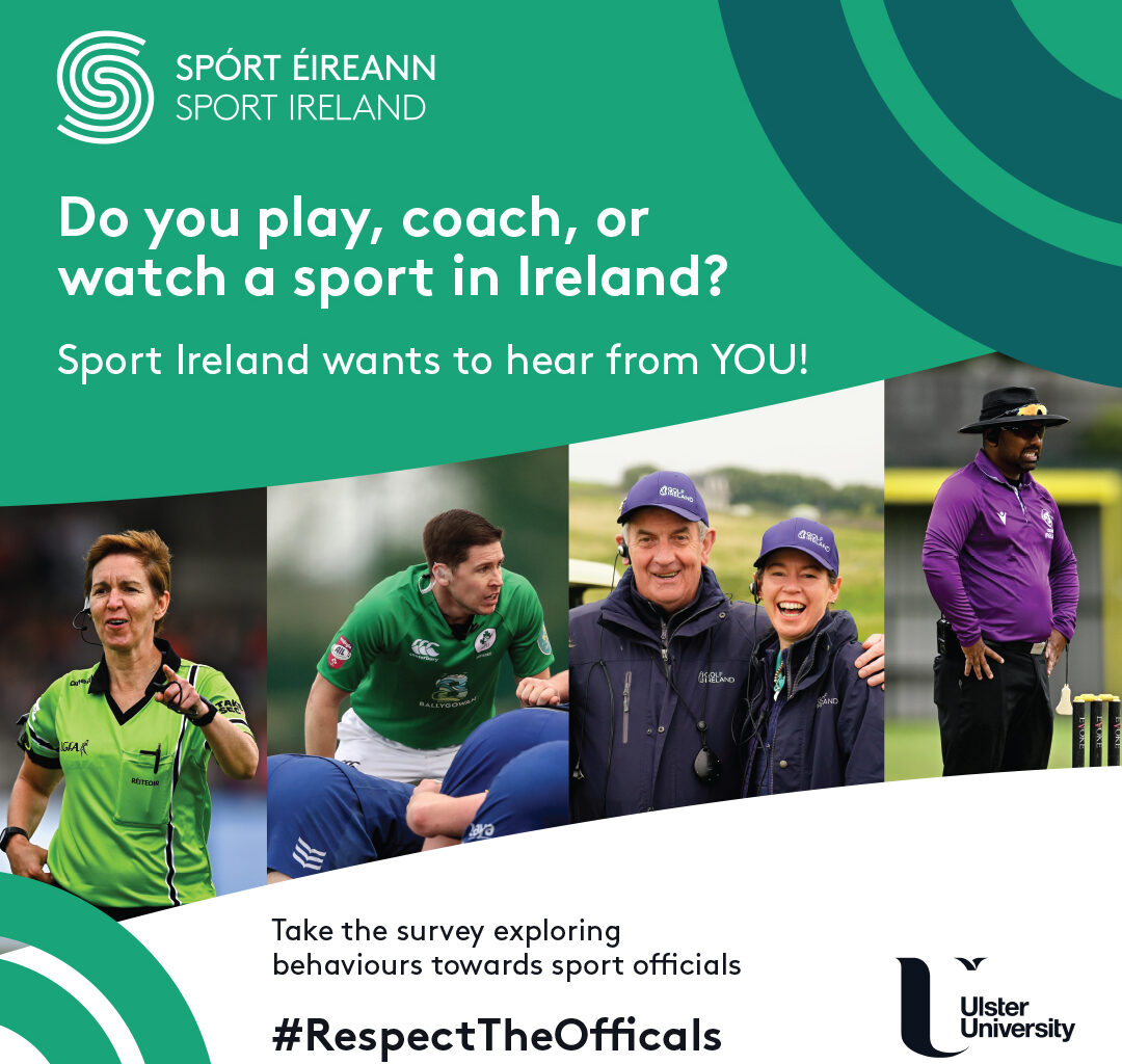 Sport Ireland launches first ever survey exploring behaviours towards sports officials