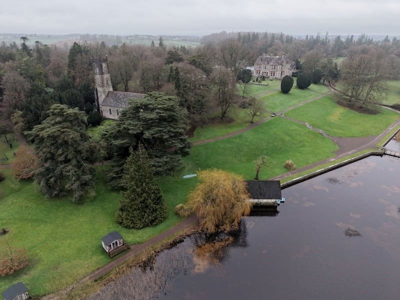 Castle Leslie is in the village of Glaslough, close to the Border. Photograph: Alan Betson
